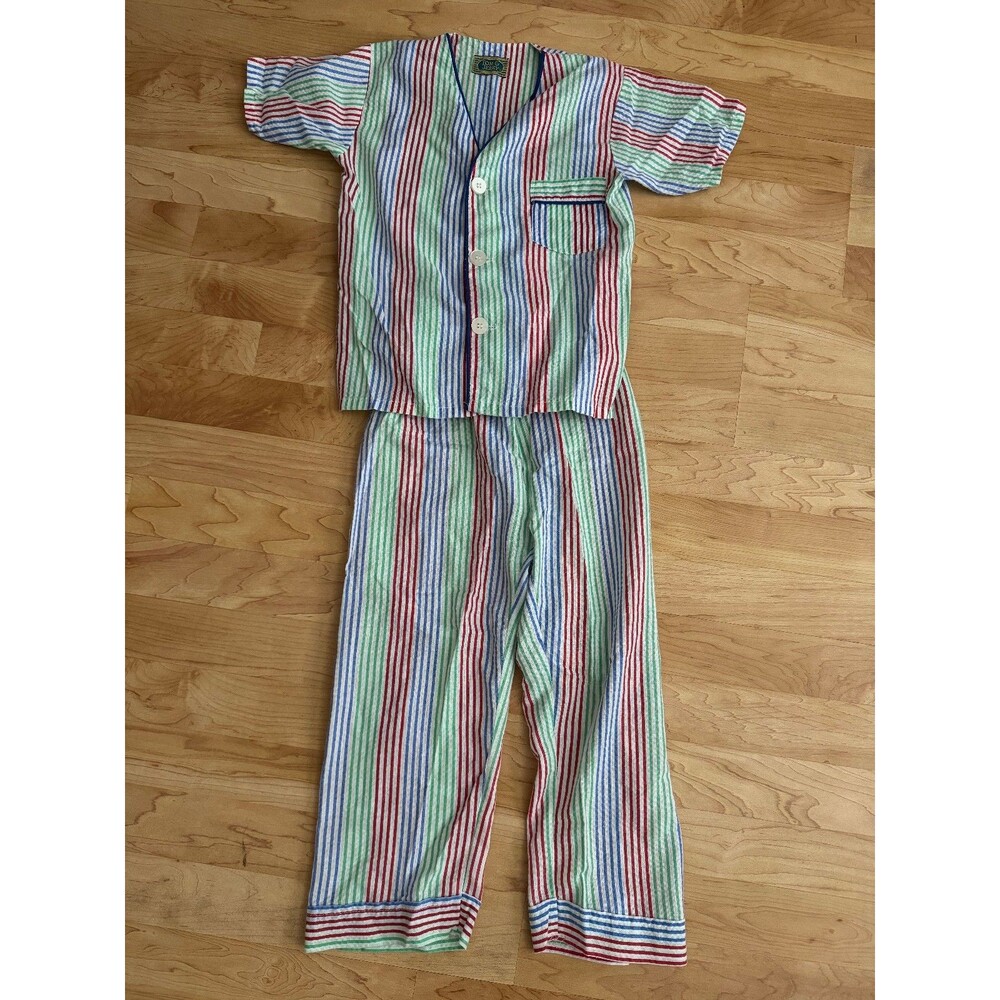 Vintage 90s Tom N Jerry Circus Stripes Kid's Pajama Set Size 6